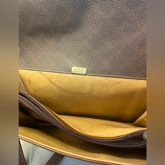 Bally Vintage Monogram Brown Leather Envelope Crossbody Bag - Picture 8 of 11